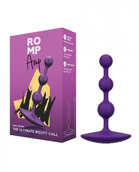 Romp Amp Flexible Anal Beads - Violet - Click Image to Close