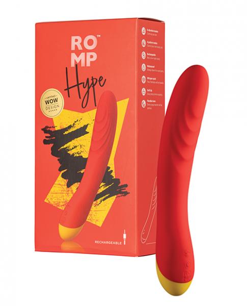 Romp Hype G Spot Vibrator - Red - Click Image to Close