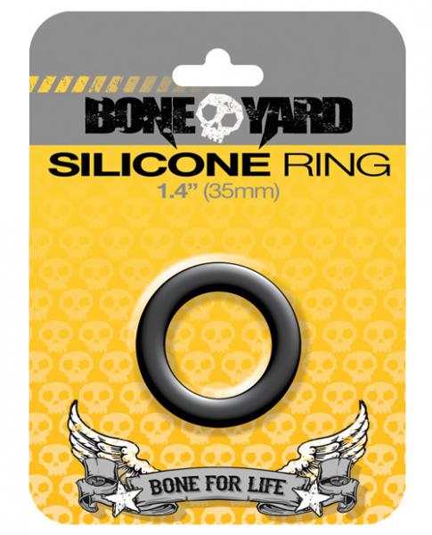 Boneyard Silicone Ring 1.4 inches Black - Click Image to Close