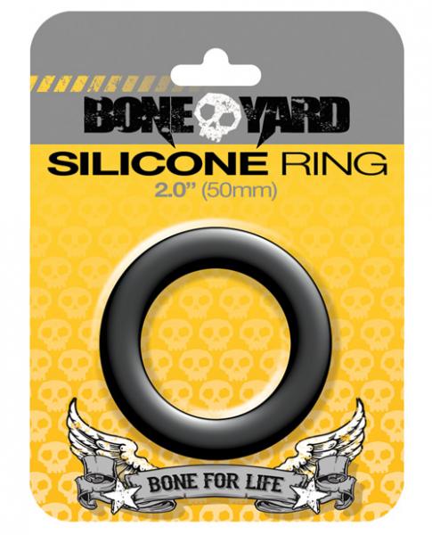 Boneyard Silicone Cock Ring 2 inches Black - Click Image to Close