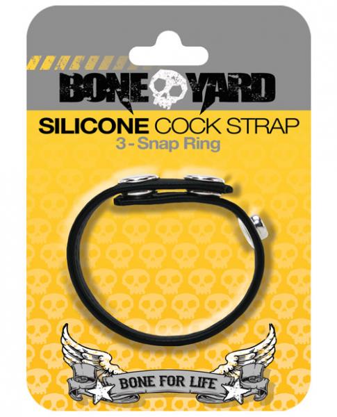 Boneyard Silicone Cock Strap Black - Click Image to Close