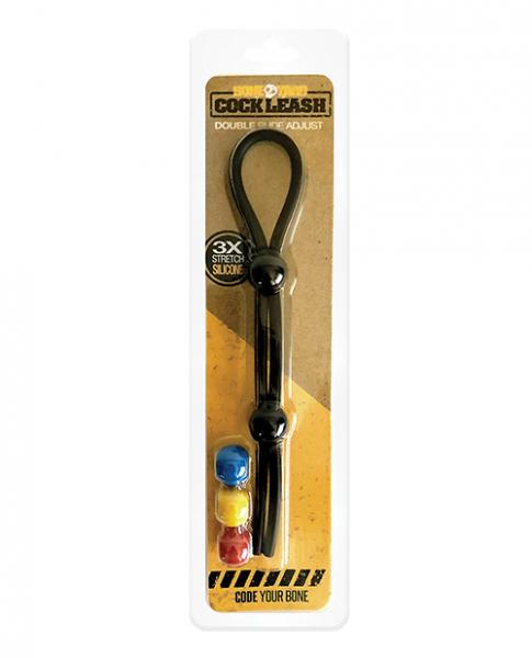 Boneyard Double Cock Leash Black - Click Image to Close