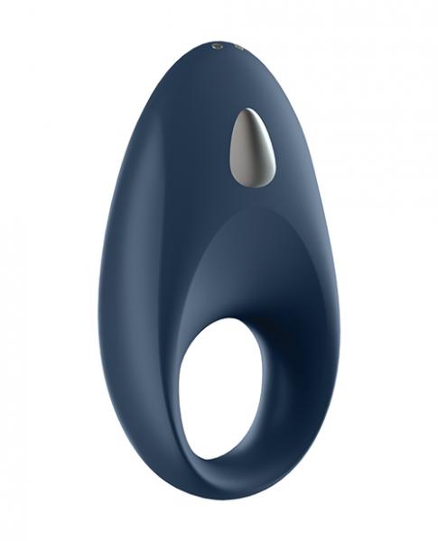 Satisfyer Mighty One Ring W/app - Blue - Click Image to Close