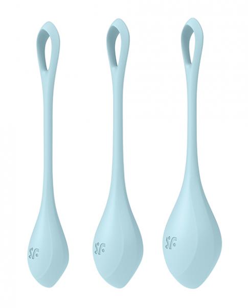 Satisfyer Yoni Power 2 Balls Training Set - Light Blue - Click Image to Close