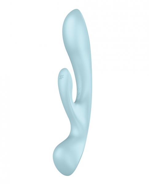 Satisfyer Triple Oh - Light Blue - Click Image to Close