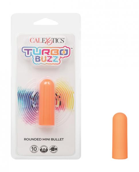 Turbo Buzz Rounded Mini Bullet Stimulator - Orange - Click Image to Close