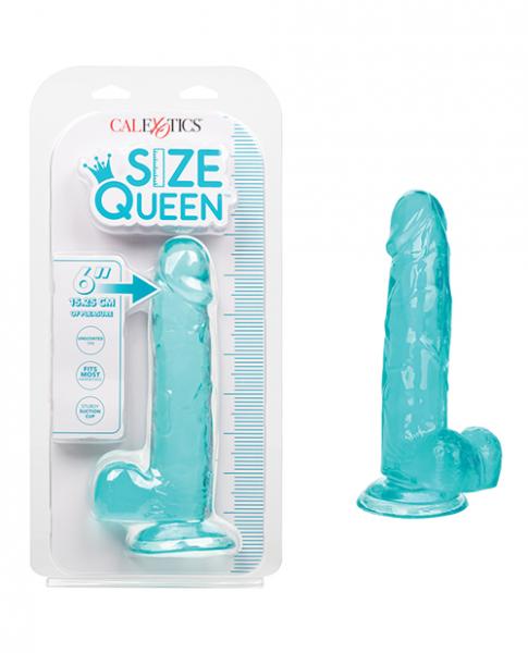 Size Queen 6" Dildo - Blue - Click Image to Close