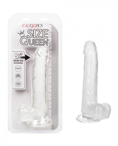 Size Queen 8" Dildo - Clear - Click Image to Close