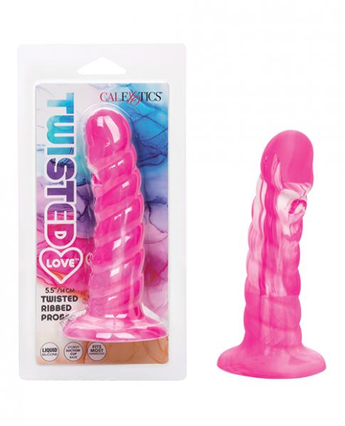 Twisted Love Twisted Ribbed Probe - Pink - Click Image to Close