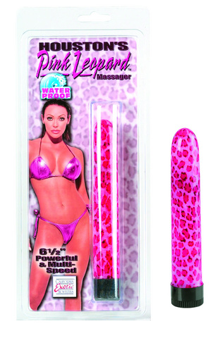 Houston's pink leopard vibe 6.5in waterproof - Click Image to Close