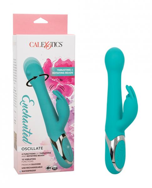 Enchanted Oscillate Vibrator - Turquoise Blue - Click Image to Close