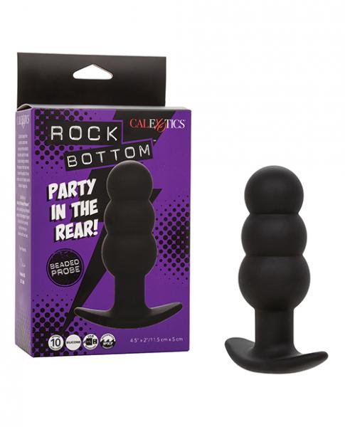 Rock Bottom Beaded Anal Probe - Black - Click Image to Close