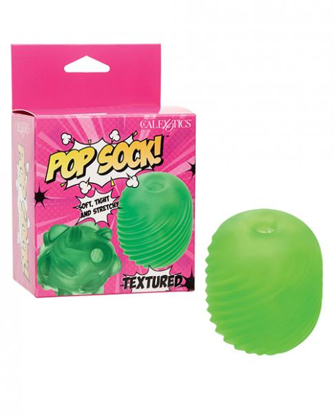 Pop Sock Textured Masturbator - Green - Click Image to Close