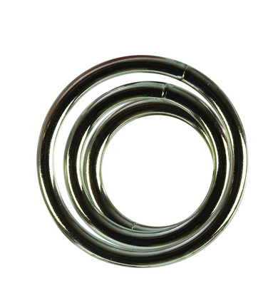 Metal rings 3 pack (sm, md, lg) - silver