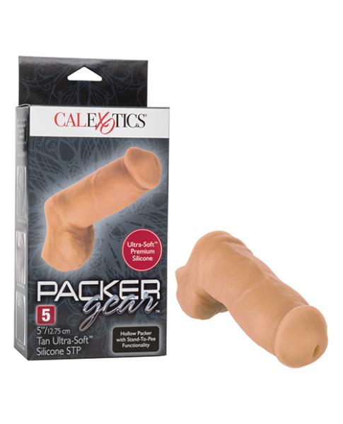 Packer Gear 5" Ultra Soft Silicone Stp - Tan - Click Image to Close