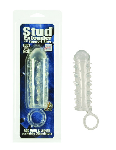 Stud extender w/support ring - clear