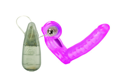 The ultimate triple stimulator flexible dong w/cock ring - Click Image to Close