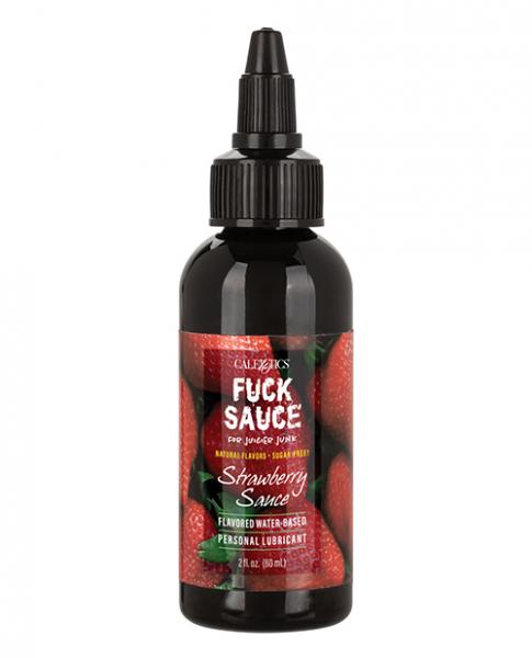 Fuck Sauce Flavored Water Based Personal Lubricant - 2 Oz Strawberry - Click Image to Close