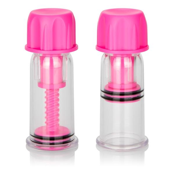 Nipple Play Vacuum Twist Suckers Pink - Click Image to Close