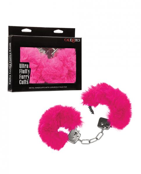 Ultra Fluffy Furry Cuffs - Pink - Click Image to Close