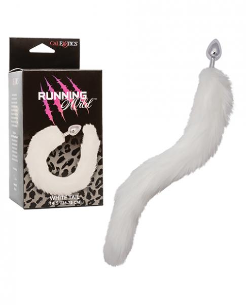 Running Wild White Tail Metallic Anal Probe - Click Image to Close