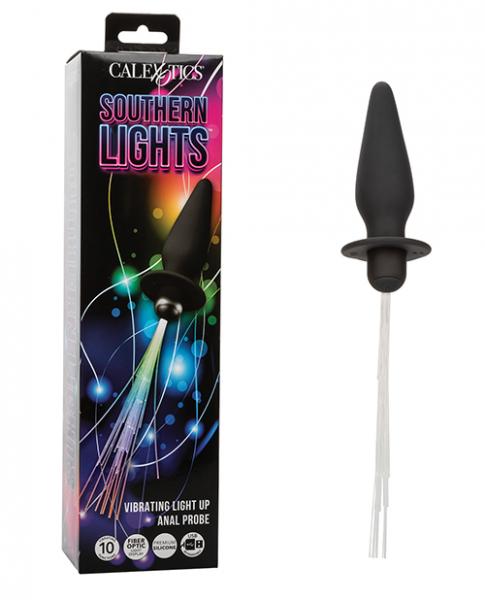 Southern Lights Rechargeable Vibrating Light Up Anal Probe - Black - Click Image to Close