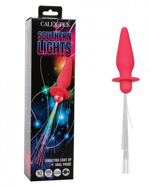 Southern Lights Rechargeable Vibrating Light Up Anal Probe - Pink - Click Image to Close