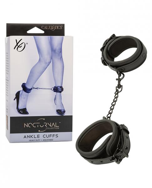 Nocturnal Collection Adjustable Ankle Cuffs - Black - Click Image to Close