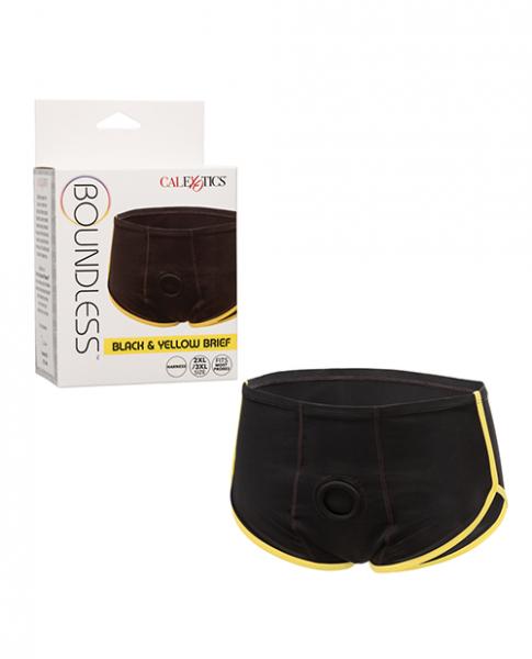 Boundless Boxer Brief - Black/yellow 2xl/3xl