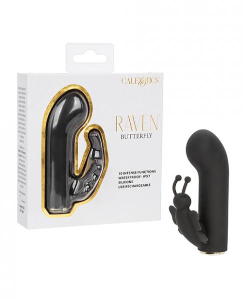 Raven Butterfly G-spot Vibrator - Black - Click Image to Close