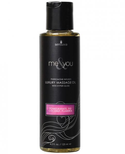 Me & You Massage Oil Pomegranate Fig/Coconut Plumeria 4.2oz - Click Image to Close