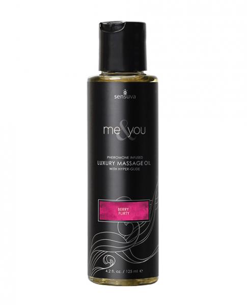 Sensuva Me & You Massage Oil - 4.2 Oz Berry Flirty - Click Image to Close