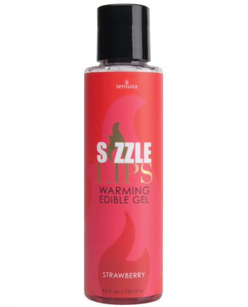 Sizzle Lips Warming Gel Strawberry 4.2oz - Click Image to Close