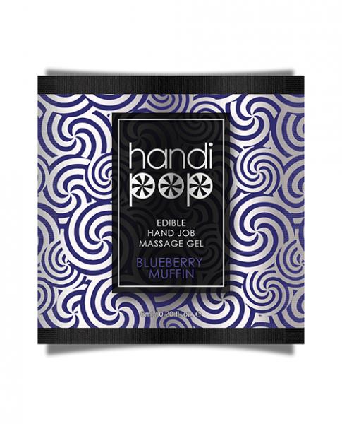 Handipop Hand Job Massage Gel Single Use Packet - 6 Ml Blueberry Muffin