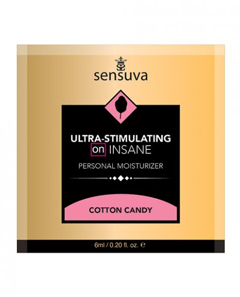 On Insane Ultra Stimulating Personal Moisturizer Single Use Packet - 6 Ml Cotton Candy - Click Image to Close