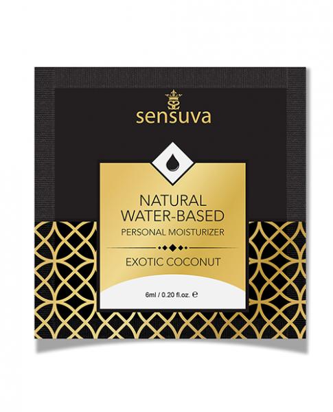 Sensuva Natural Water Based Personal Moisturizer Single Use Packet - 6 Ml Exotic Coconut - Click Image to Close