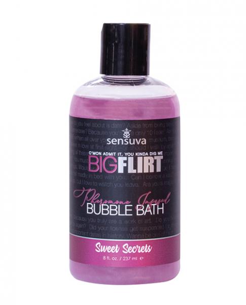 Sensuva Big Flirt Pheromone Bubble Bath - 8 Oz Sweet Secrets - Click Image to Close