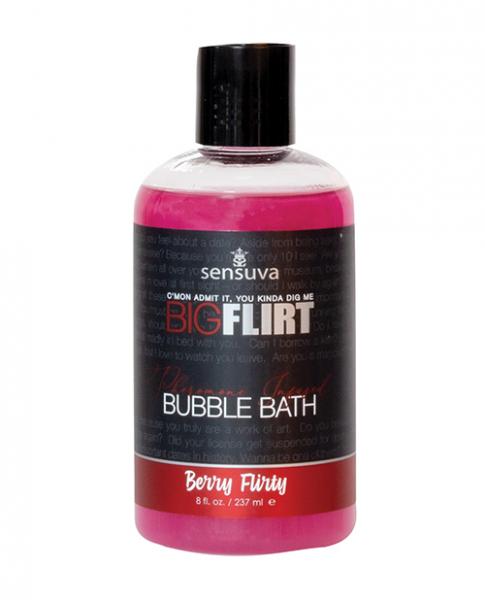 Sensuva Big Flirt Pheromone Bubble Bath - 8 Oz Berry Flirty - Click Image to Close