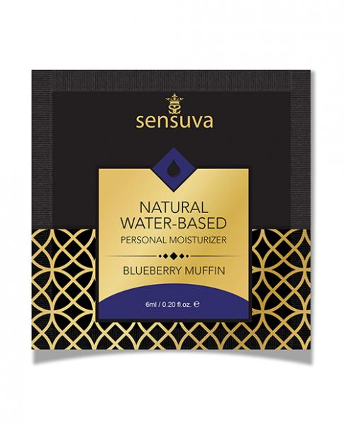 Sensuva Natural Water Based Personal Moisturizer Single Use Packet - 6 Ml Blueberry Muffin