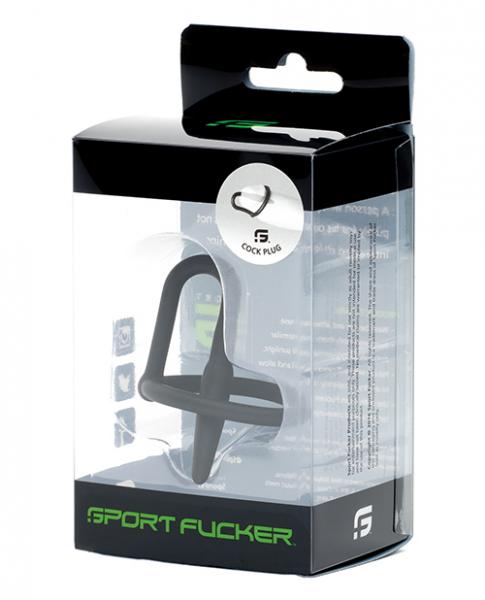 Sport Fucker Cock Plug - Black - Click Image to Close