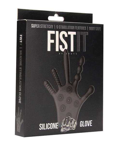 Shots Fistit Silicone Stimulation Glove - Black