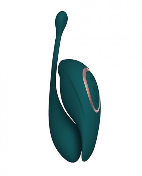 Shots Twitch 2 Vibrator W/remote Control Vibrating Egg - Forest Green - Click Image to Close