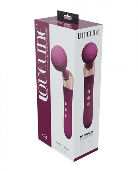 Shots Loveline Serenity Wand Massager - Burgundy - Click Image to Close