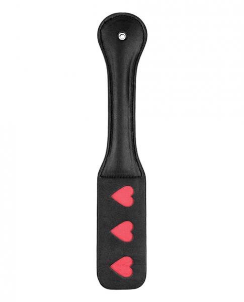 Ouch Hearts Impression Paddle Black - Click Image to Close