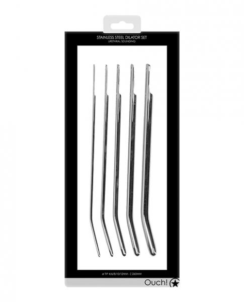 Shots Ouch Urethral Sounding Metal Dilator Set - Click Image to Close