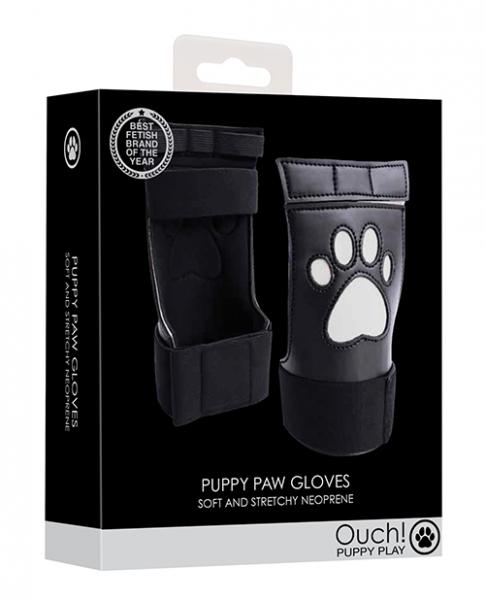 Shots Ouch Puppy Play Paw Cut-out Gloves - White