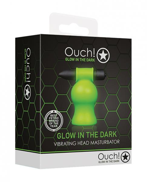 Shots Ouch Vibrating Head Masturbator - Glow In The Dark - Click Image to Close