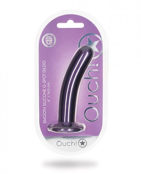 Shots Ouch 6" Smooth G-spot Dildo - Metallic Purple