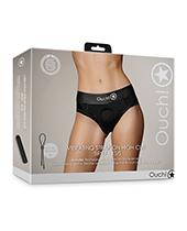 Shots Ouch Vibrating Strap On High-cut Brief - Black Xs/s - Click Image to Close