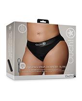 Shots Ouch Vibrating Strap On Hipster - Black Xl/xxl - Click Image to Close